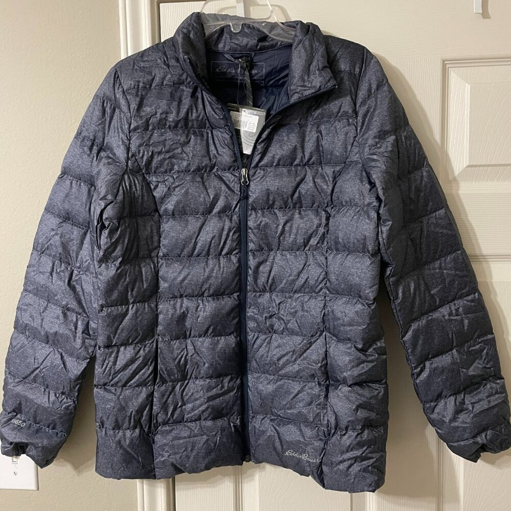 Eddie Bauer Jacket, Cirruslite Down Jacket, Size Large Tall, Navy, New with Tags